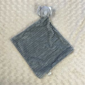 Modern Baby Gray Elephant Lovey Security Blanket Ribbed Plush Baby Toy